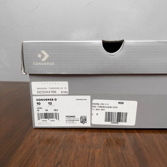 NIB Rick Owens x Converse Turbodrk Chuck 70 Sneakers 172345C Men's 10, EU 44 NEW - Picture 8 of 10